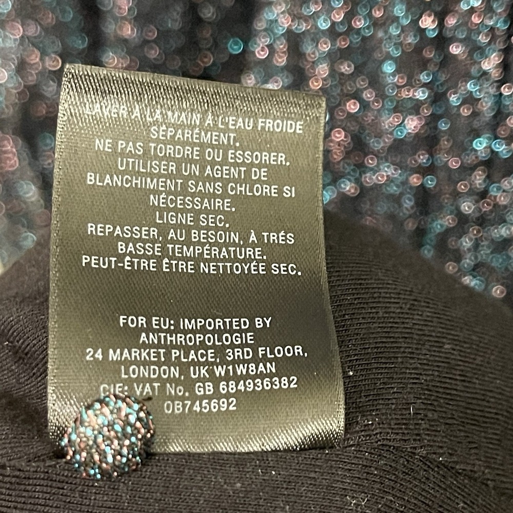 Anthropologie Moulinette Soeurs Pleated Metallic Dress Party Celestial Size 8 - Picture 13 of 14